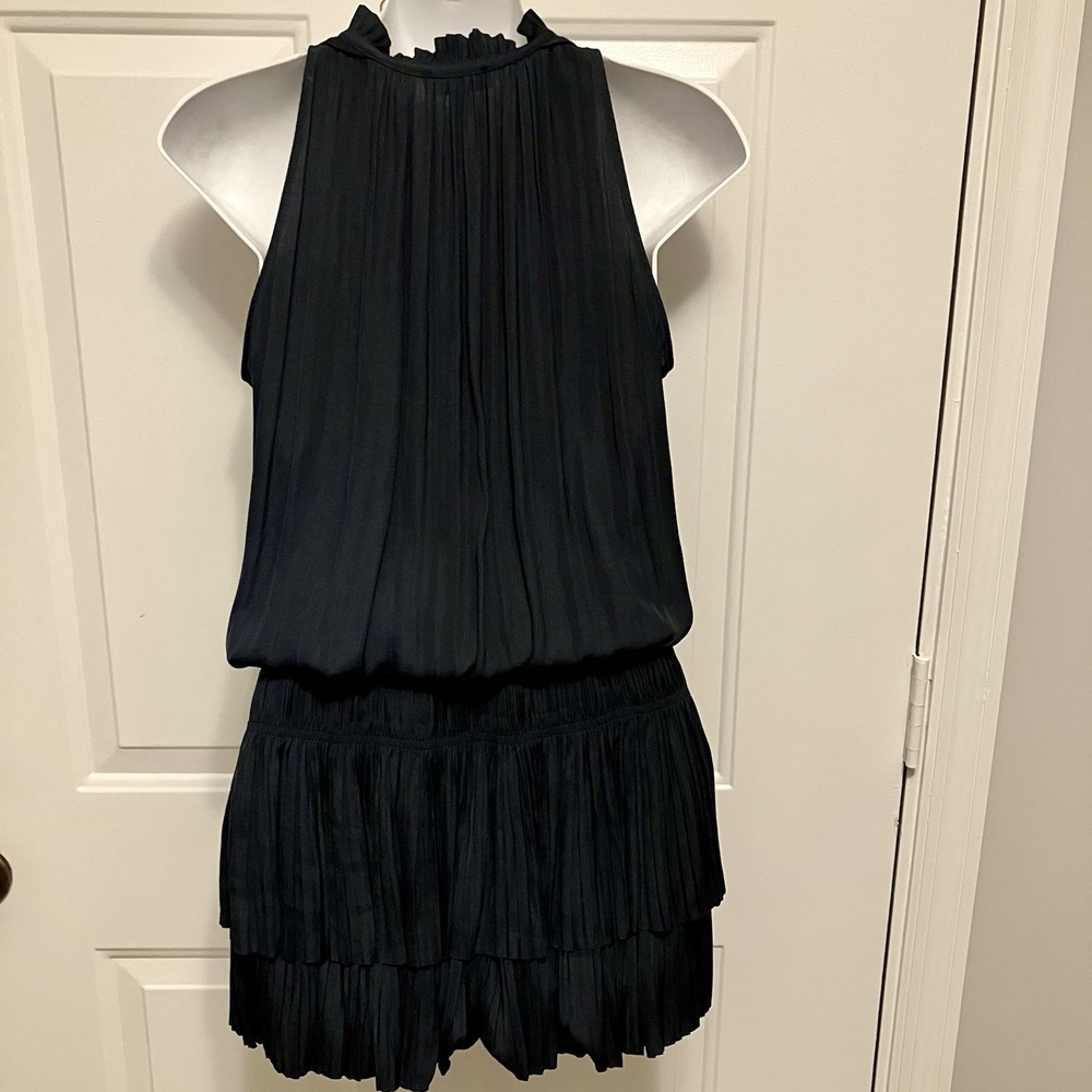 Current Air Dress Joey Womens Size XS Pleated Mini Tiered Ruffle Sleeveless Blue - Picture 6 of 9